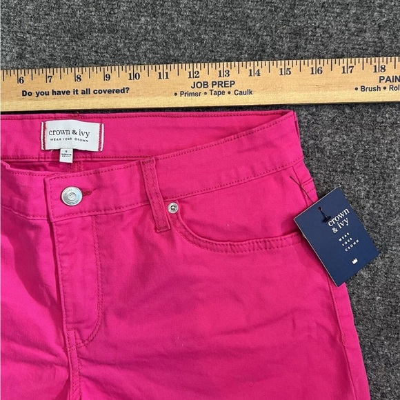 NWT Crown & Ivy Shorts Size 8 Hot Pink Woman’s Mid Rise $54.50 - Picture 2 of 9